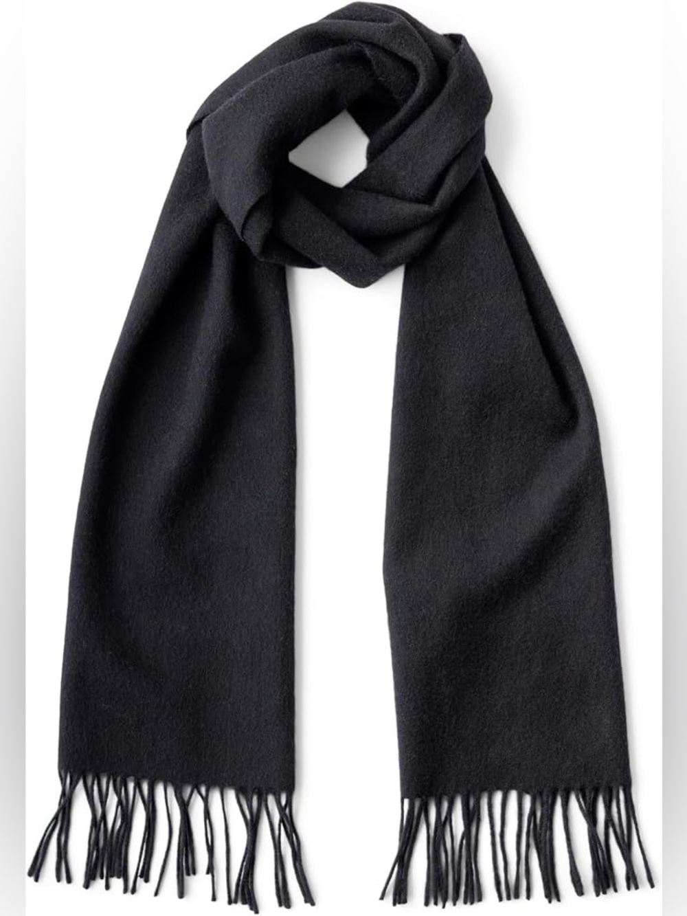 Nordstrom Rack Classic Black Fringe Scarf - Accessory